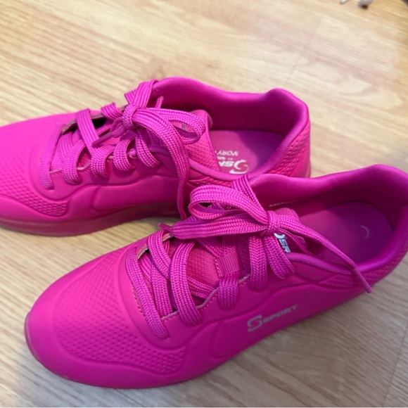 Skechers Other - Skechers Hot Pink Lace-Up Sneakers